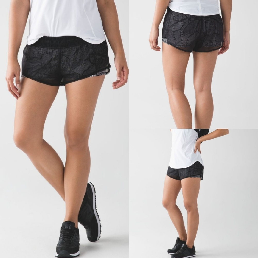 Lululemon City Sky Run By Short Dottie Tribe White and Black 8